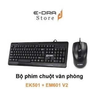 Bộ phím chuột Edra EK501 / EM601 V2 ( phù hợp dùng văn phòng ), Chính Hãng 100%, Bảo Hành 12 Tháng