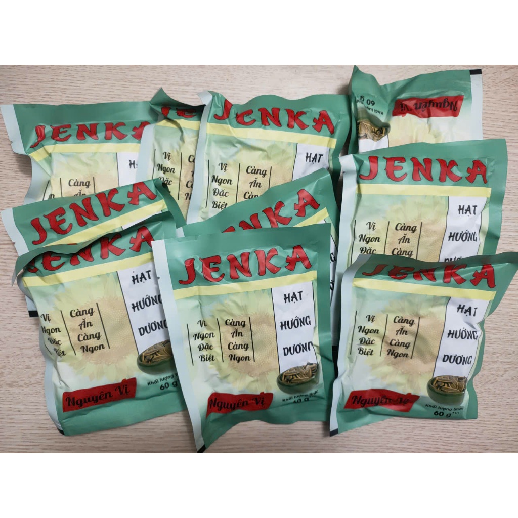 Combo 5 gói hạt hướng dương JenKa  nguyên vị ( 60g/gói)