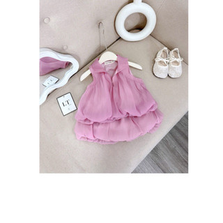  MỘC BABY STORE Sét Chân Váy kèm Áo sát Nách cho bé gái 10-28kg 