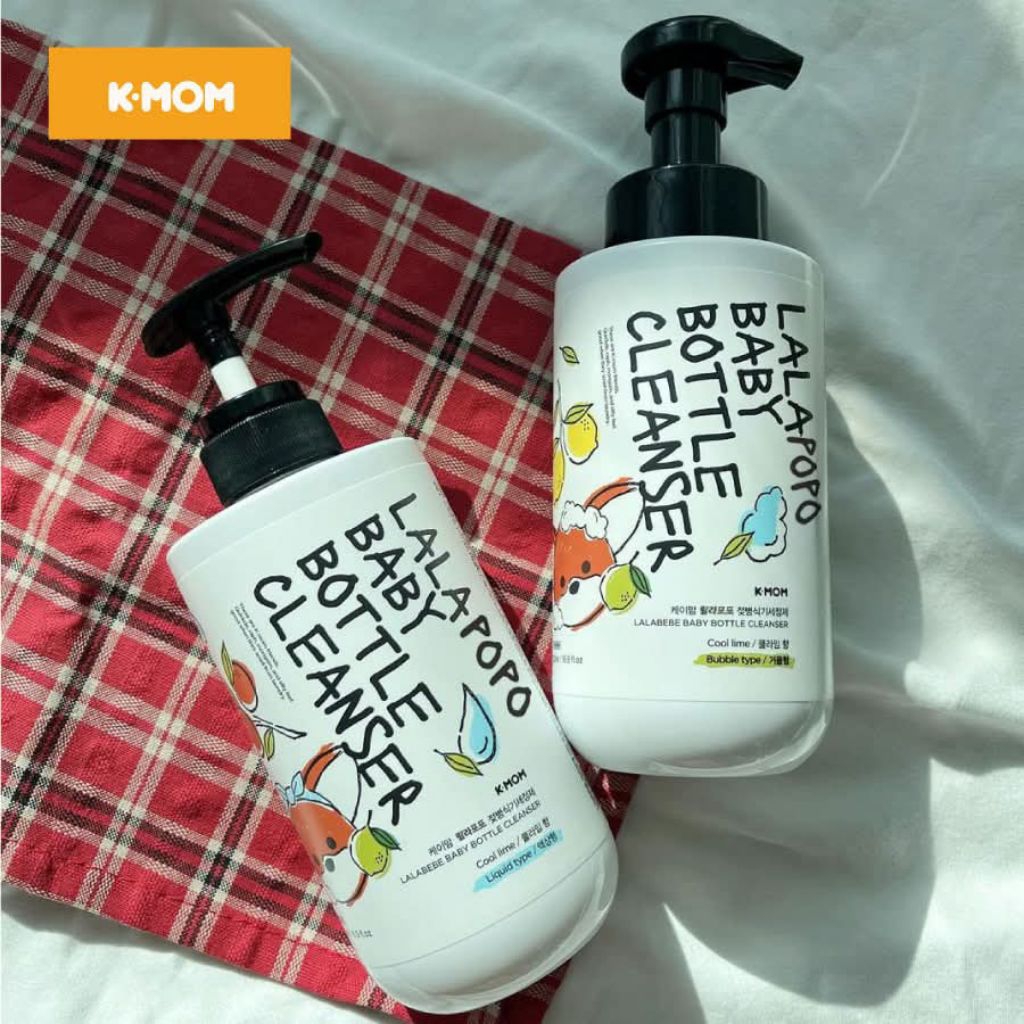 Nước rửa bình sữa thuần chay Kmom Lalapopo Hàn quốc cho bé