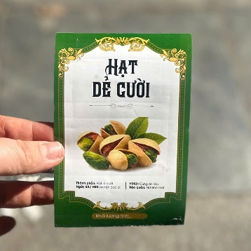 100 cái tem chữ nhật hạt dẻ cười decan bóc dán