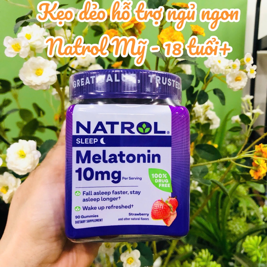 Kẹo dẻo ngủ ngon Natrol Melatonin 10mg Mỹ