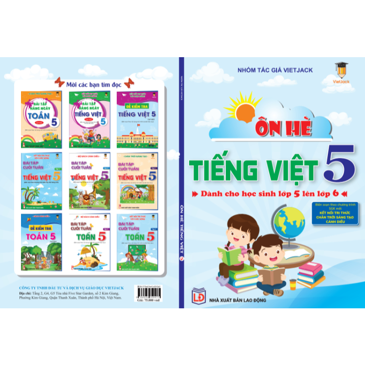 Sách - Ôn tập hè Tiếng việt lớp 5 lên 6 cho cả 3 bộ KNTT, CTST và CD VietJack