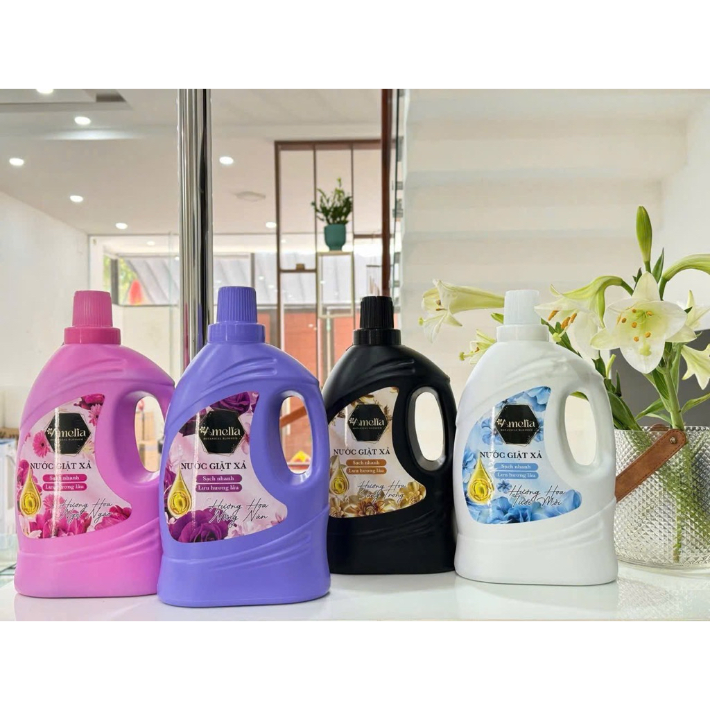 Nước giặt xả Amelia 2in 1 can 3.2lít