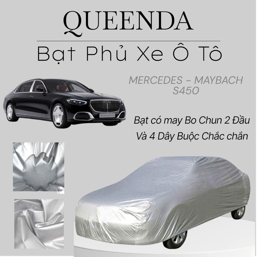Bạt Phủ Xe Ô Tô Mercedes-Maybach S450, S680... Vải Dù Tráng Bạc Chống Mưa, Nắng - Bạt Trùm Xe Ô Tô M