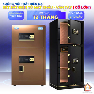  Két Sắt 2 Cửa thông minh khóa vân tay khóa số điện tử,két sắt gia đình văn phòng bảo mật cao chống cháy,chống va chạm 
