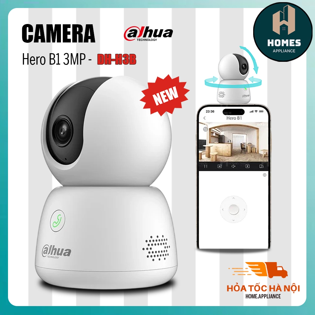 Camera Dahua Wifi Hero B1 3MP DH-H3B Xoay 360 độ, Đàm Thoại 2 Chiều | Camera Giám Sát Qua Điện Thoại