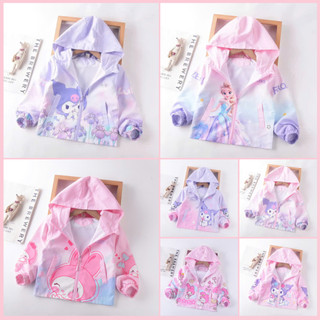  BST áo khoác gió cho bé gái Kuromi Minnie xinh xắn mềm mịn Malwee thời trang trẻ em từ 2-7 tuôi 