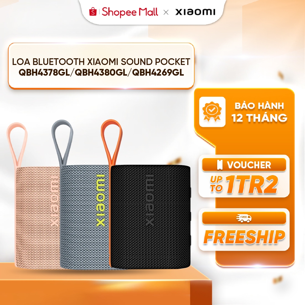 Loa Bluetooth Xiaomi Sound Pocket 5W - Pin 1000mAh - Bluetooth 5.4 - BH 12 Tháng