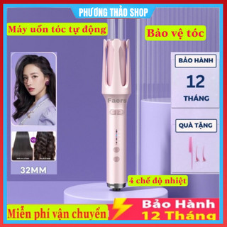 Máy uốn tóc làm tóc xoăn tự động xoay 360 độ lớp phủ gốm sứ bảo vệ tóc khi tạo kiểu đường kính uốn 32mm bảo hành 1 năm.