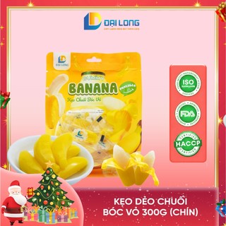   TÚI 300G  Kẹo Dẻo Chuối Bóc Vỏ ĐẠI LONG NOEL được làm từ sữa chuối thơm ngon khó cưỡng 