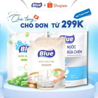  Combo 2 Túi Nước rửa chén Blue 2,1L - Chiết Xuất Thiên Nhiên Thân Thiện với Da tay 
