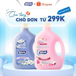  Can Nước Giặt Blue Đậm Đặc Hàn Quốc Sạch Sâu Thơm Lâu Lưu Hương 72h Dùng Được Mọi Máy Giặt 