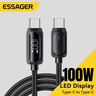 ESSAGER Cáp dữ liệu sạc nhanh màn hình kỹ thuật số 60W / 100W Type-C