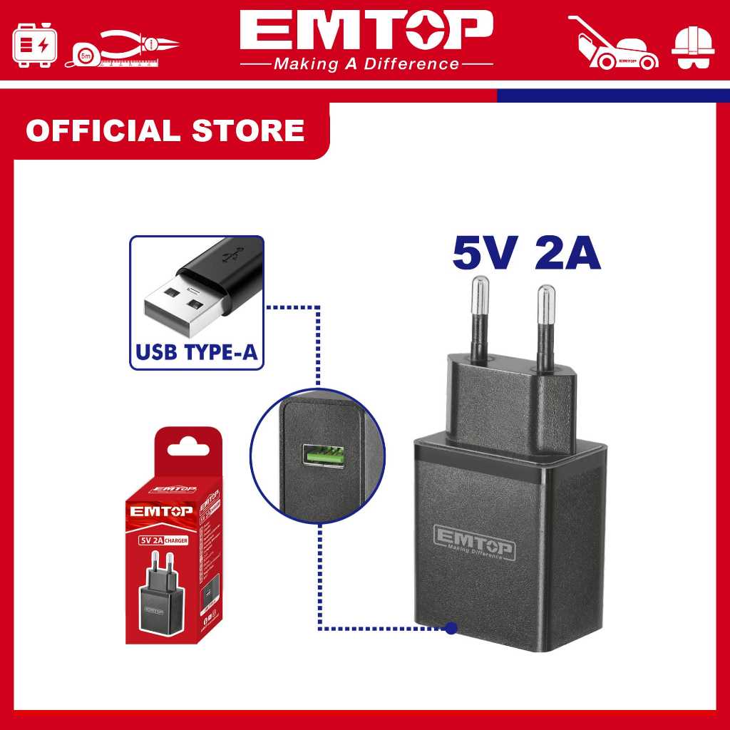 EMTOP Cục sạc USB EFCR120502