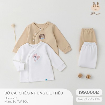 Bộ cài chéo nhung LIl dành cho bé Lil Little Love (DSCC20)