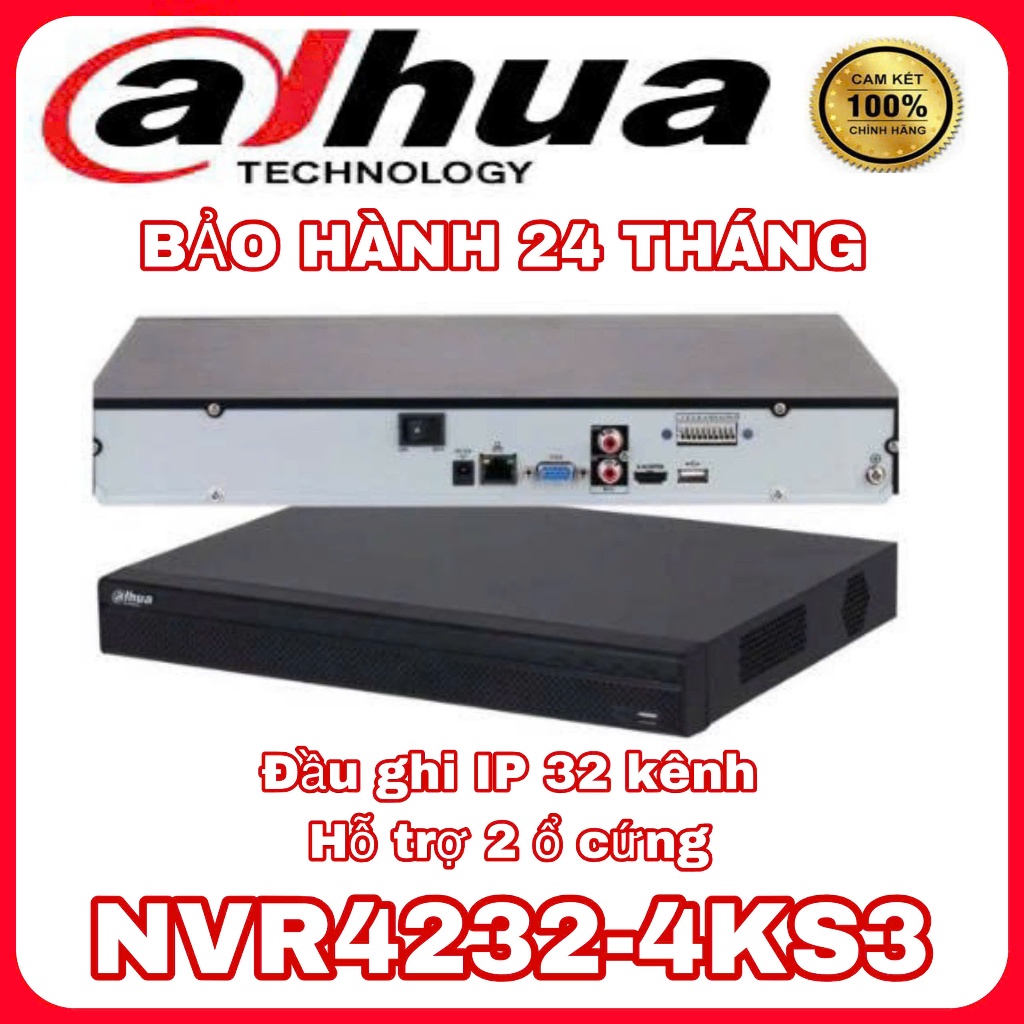 Đầu ghi hình IP 32 kênh DAHUA DHI-NVR4232-4KS3