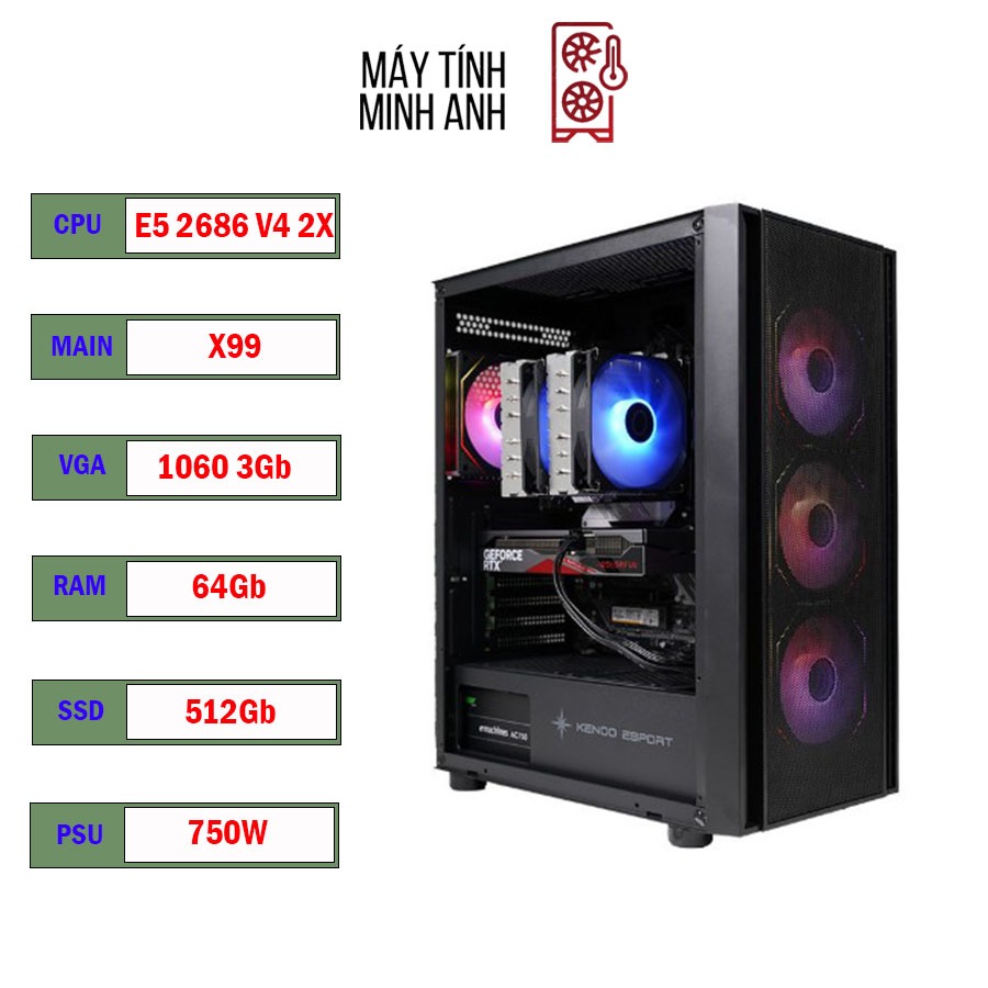 PC Dual Xeon E5 2686v4 2X - PC Workstation