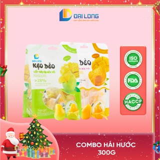  COMBO HÀI HƯỚC Đại Long NOEL gồm 2 gói kẹo dẻo bóc vỏ vị xoài xanh xoài chín vừa ăn vừa chơi 