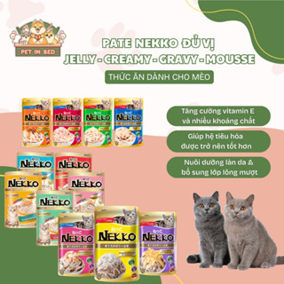 Pate Nekko 70G Jelly Creamy Gravy Mousse Đa Vị Cho Mèo Thơm Ngon Tiện Lợi Mỗi Ngày – PETINBED STORE
