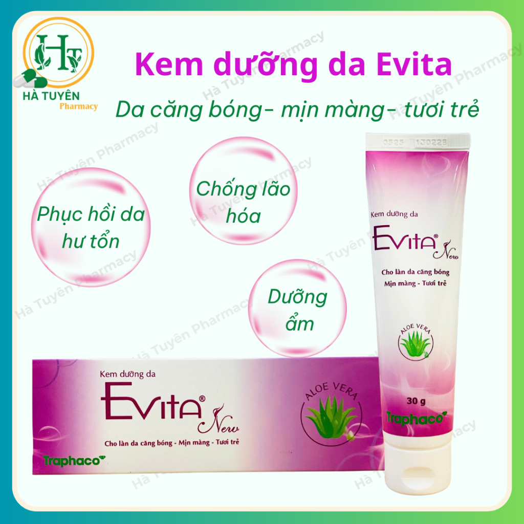 Kem Bôi Nẻ, Dưỡng da EVITA NEW Traphaco Dưỡng Tay, Chân, Da Mặt, Bảo Vệ Và Làm Mềm Da- Tuýp 30g