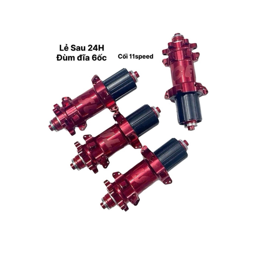 Đùm đĩa lẻ sau 6ốc 24lỗ căm - Đùm Fastace, nhập taiwan, đùm căm thẳng dành cho xe đạp