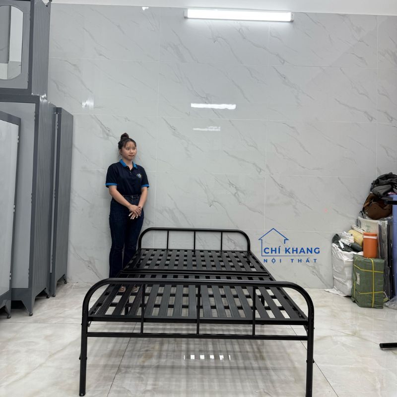 Giường xếp gấp gọn kiểu dáng hiện đại cao 35cm kích thước 1m2x2m