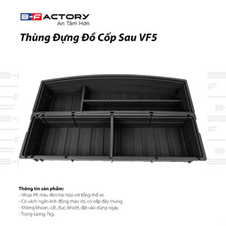  Thùng đựng đồ cốp sau cho xe Vinfast VF5 B-Factory 2 vách tháo lắp không cấn vào bánh sơ cua 