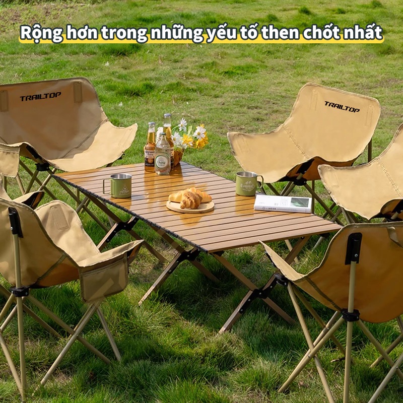 【COD】Trailtop Ghế Gấp Gọn Camping - Ghế Câu Cá Dã Ngoại Nhẹ Gọn, Ghế Mặt Trăng Chịu Lực 160kg | BigBuy360 - bigbuy360.vn