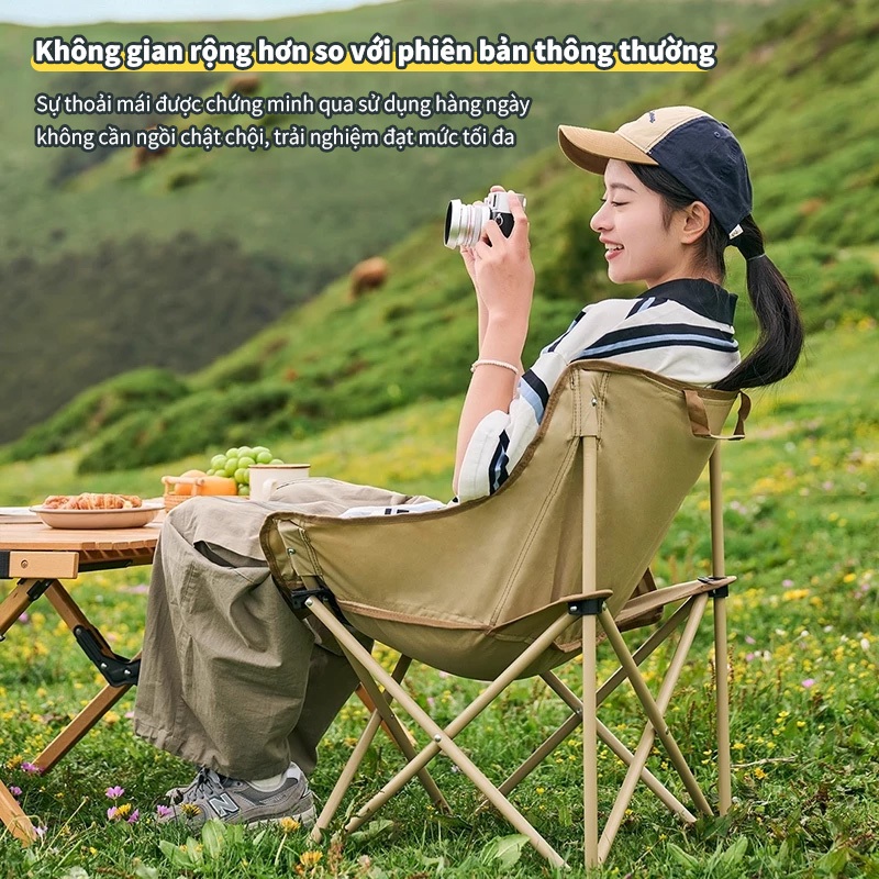 【COD】Trailtop Ghế Gấp Gọn Camping - Ghế Câu Cá Dã Ngoại Nhẹ Gọn, Ghế Mặt Trăng Chịu Lực 160kg | BigBuy360 - bigbuy360.vn