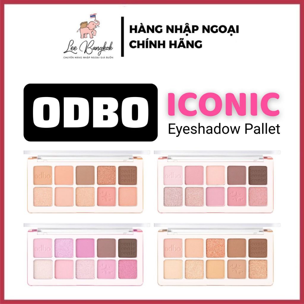 Bảng Phấn Mắt Có Nhũ 10 Ô ODBO Iconic Eyeshadow Pallet OD2029 Mềm Mịn, Bám Màu Tốt, Phù Hợp Mọi Kiểu