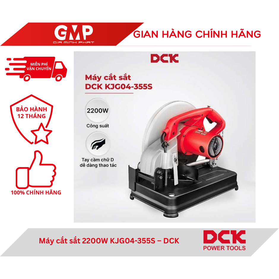 Máy cắt sắt DCK KJG04-355S 2200W