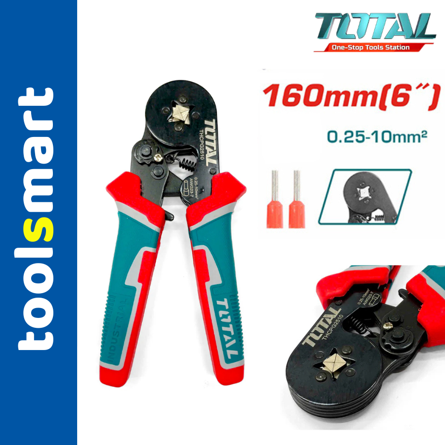Kìm bấm cos đầu dây cách điện AWG23-7 TOTAL THCPG2510 dùng cho ô tô xe máy (Đồ nghề)