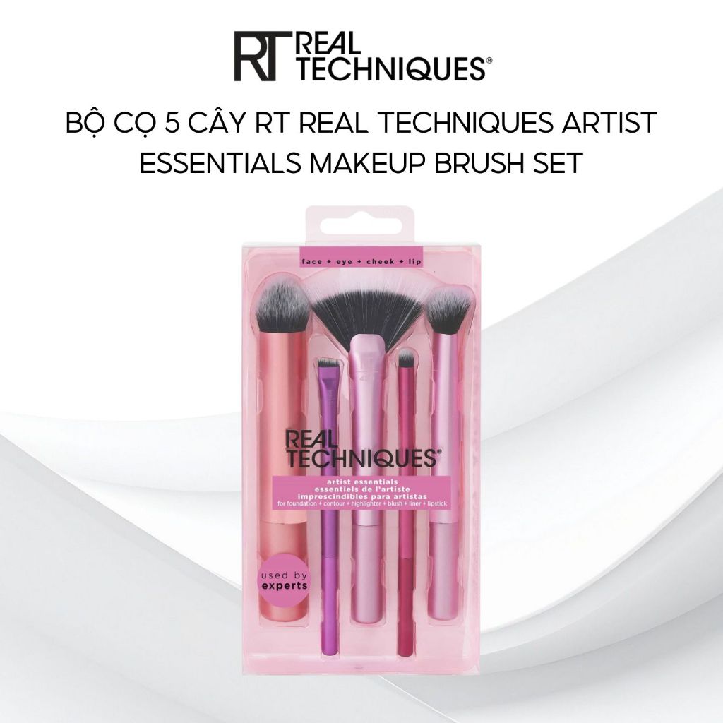 Bộ Cọ 5 Cây RT REAL TECHNIQUES Artist Essentials Makeup Brush Set