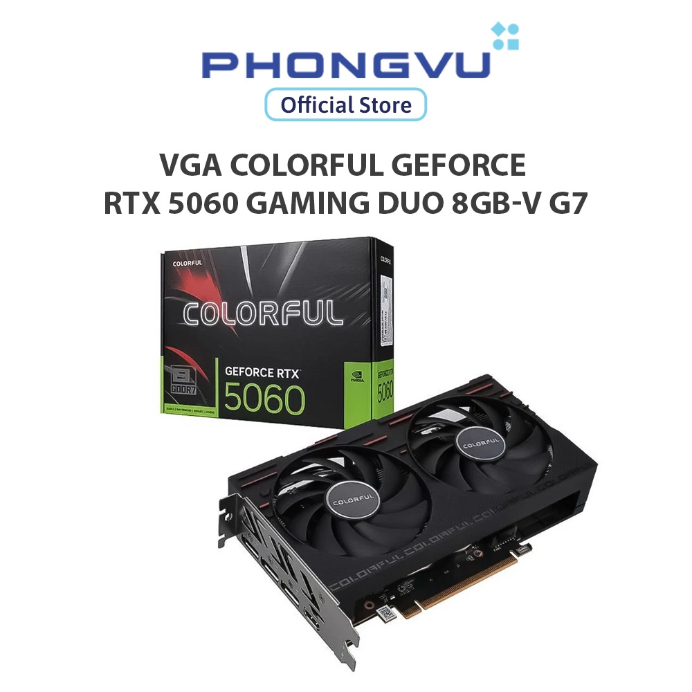 Card màn hình Colorful GeForce RTX 5060 Gaming DUO 8GB-V 8GB GDDR7 - Bảo hành 36 tháng