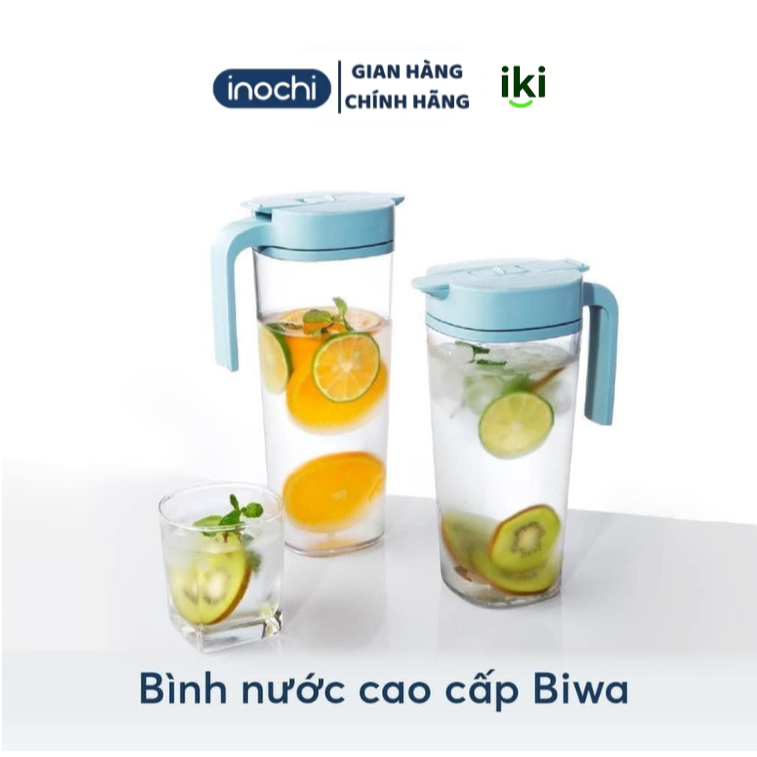 Ikishop_Bình nước để bàn Biwa INOCHI an toàn cho sức khoẻ với khả năng kháng khuẩn, kín nước