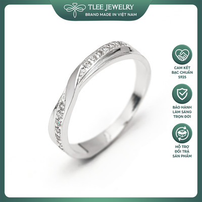 Nhẫn bạc nữ TLEE Lira đính đá sang trọng, tinh tế TLEE JEWELRY A0403