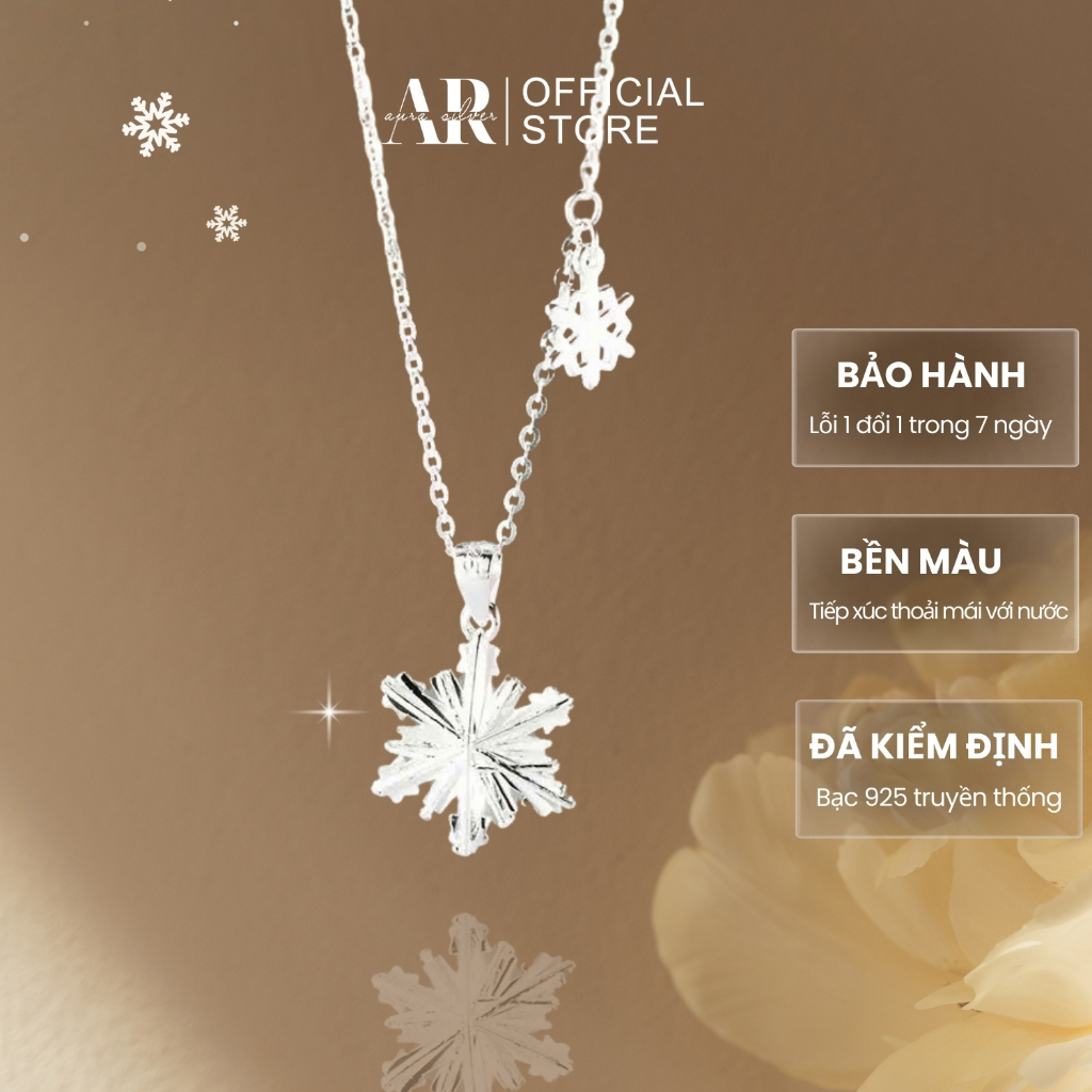 Dây chuyền bạc 925 Jolly vòng cổ nữ bông tuyết giáng sinh-AURA SILVER-DC23