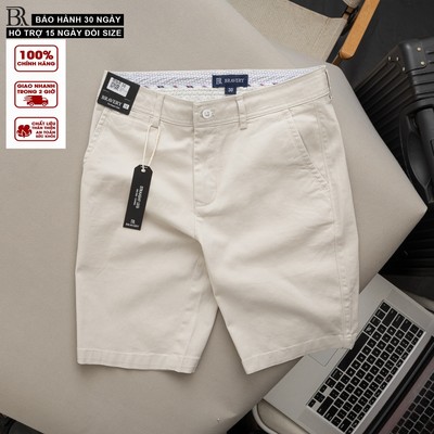 Quần short kaki nam Kunda mềm mịn dày dặn, form regular fit - Bravery
