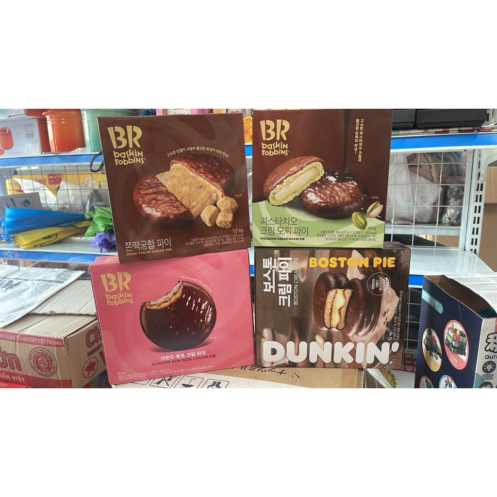 [HÀNG MỚI VỀ] BÁNH PHỦ SOCOLA BR HÀN QUỐC VỊ KEM HẠNH NHÂN, KEM SOCOLA, MOCHI GẠO, MOCHI HẠT GIẺ