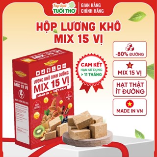   CHÍNH HÃNG  Lương khô Mini Mix 15 Vị Vị Hạt Dinh Dưỡng Và Trái Cây Bổ Sung Năng Lượng Ăn Vặt Thay Bữa 