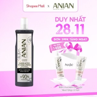  Dầu gội Than hoạt tính Anian  Active Charcoal Green Tea And Cucumber Shampoo N010 400ml 