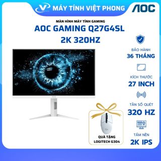  MÀN HÌNH GAMING 2K 320HZ AOC Q27G4SL  27 inch QHD Fast IPS 320Hz 0.3ms  CHÂN ĐẾ CÔNG THÁI HỌC - BẢO HÀNH 3 NĂM 