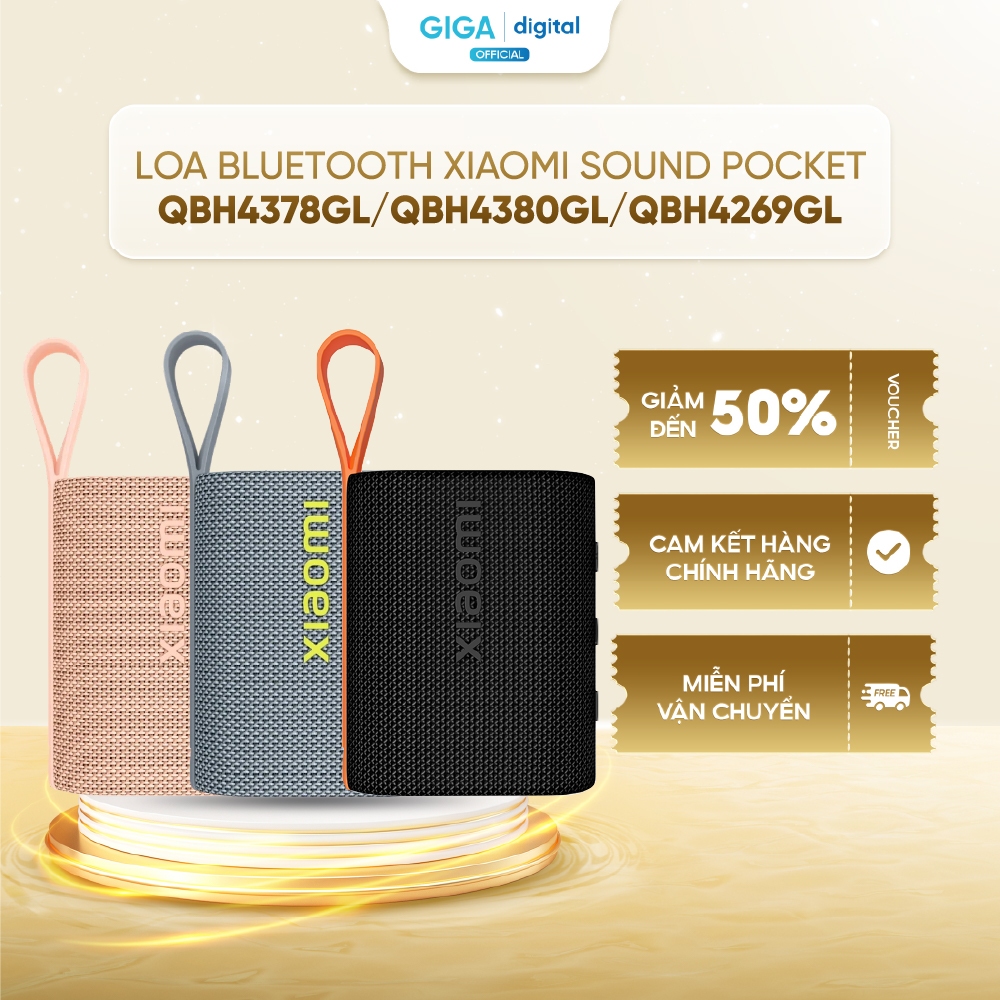 Loa Bluetooth Xiaomi Sound Pocket 5W - Pin 1000mAh - Bluetooth 5.4 - BH 12 Tháng