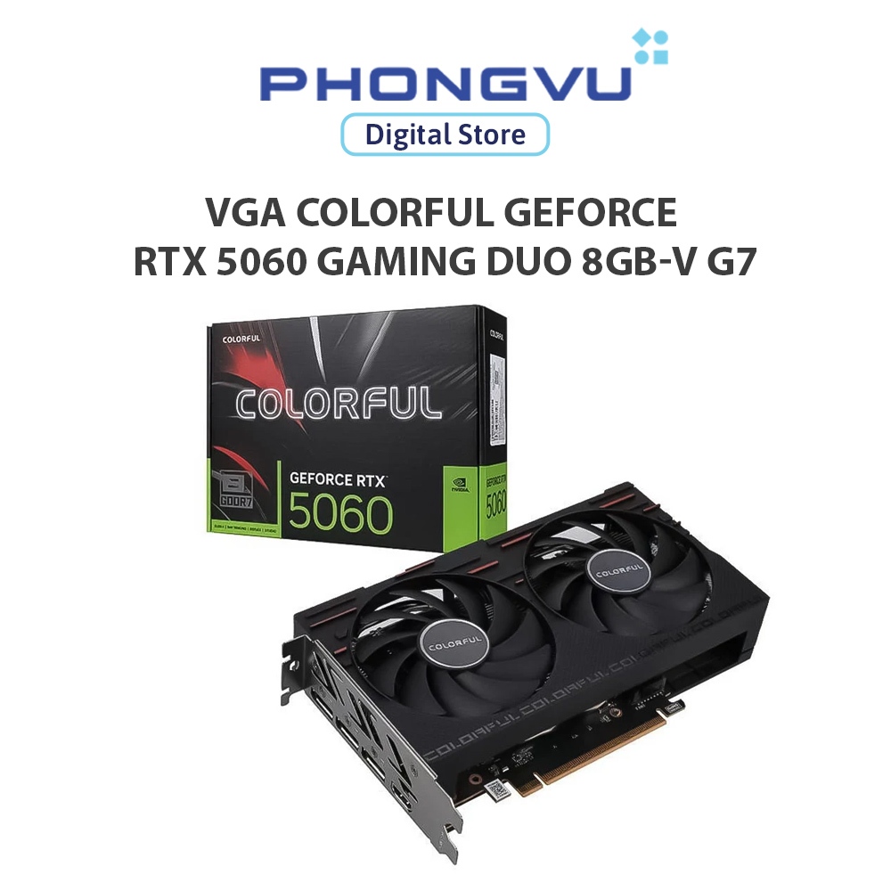 Card màn hình Colorful GeForce RTX 5060 Gaming DUO 8GB-V 8GB GDDR7 - Bảo hành 36 tháng