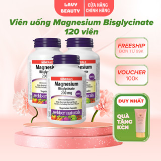 Viên uống Magnesium Bisglycinate 200mg của Webber Naturals