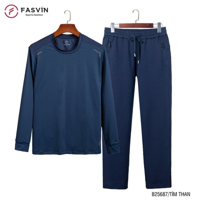 Bộ quần áo thể thao nam FASVIN B25687.HN vải thể thao cao cấp hàng nhà máy chính hãng