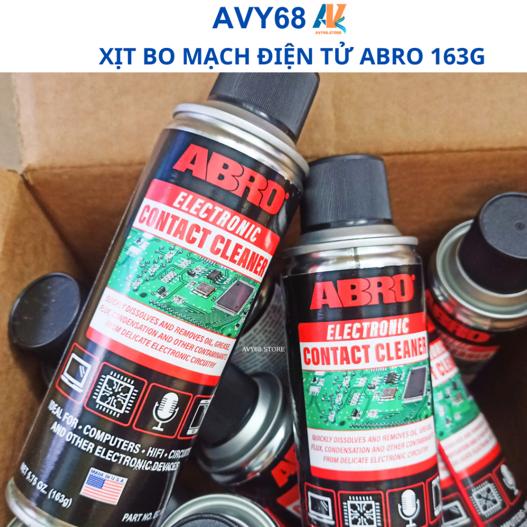 Dung Dịch Vệ Sinh Tiếp Điểm Điện Tử ABRO EC-533 Electronic Contact Cleaner 163g