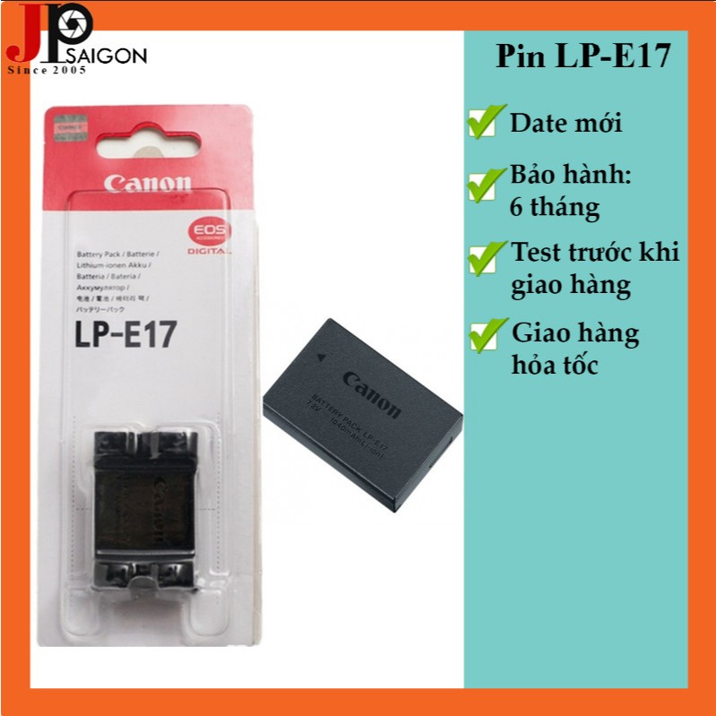Pin thay thế pin máy ảnh LP-E17 ( pin không sạc được với sạc zin)