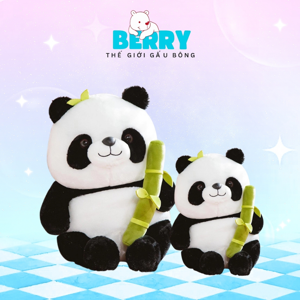 [Xả kho] Gấu bông gấu trúc panda, thú nhồi bông gấu trúc panda ôm tre đáng yêu chất lông tuyết mềm m